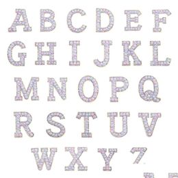 Sewing Notions & Tools 26 English Letters Pearl Rhinestone Es For Clothes A-Z Alphabet Colorf Pearls Applique Sew On Diy Name Drop De Dhfha