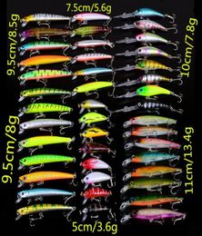 New Mixed 6Set Minnow Fishing Lures Artificial Lifelike Carp Fishing Tishing Tackle Plastic Pesca78164861795121