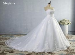 ZJ9059 White Ivory 2021 Lace Bottom Wedding Dresses Bridal Dress with big train gown Plus Size 226W9186810