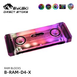 Hinges Bykski Ram Block Dual Channel Memory Desktop Cooled Radiator 5v Argb Mod Heatsinks Water Cooling Block Liquid Cooler Bramd4x