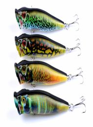 4Pcs 95cm 12g Popper Fishing Lures 3d Eyes Bait Crankbait Wobblers Tackle Isca Poper Pesca Japan New Arrival 2301571