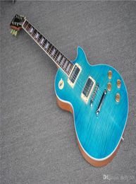 Blue electric guitar tiger guitar including 012345672066416