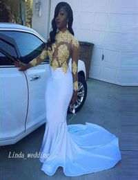 New Arrival Sexy Sheer African Long Mermaid Prom Dress Black Girl Cheap Appliques Lace Formal Evening Party Gown Custom Made Plus 7313457