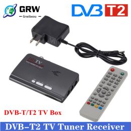 Box DVBT DVBT2 TV Tuner Receiver T/T2 TV Box VGA AV CVBS 1080P HDMIcompatible digital HD Satellite receiver for LCD/CRT Monitors