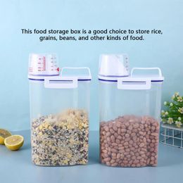 Storage Bottles Home Transparent Food Box Large Leak Proof AirTight Container For Cereals Corns Grains Beans