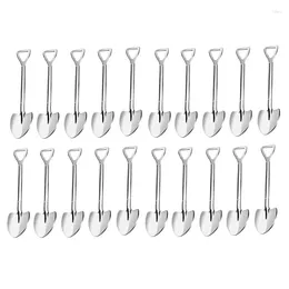 Coffee Scoops 40 Pack Shovel Shape Espresso Spoons 4.7 Inches Stainless Steel Mini Small For Dessert Tea