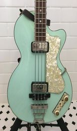 125th Anniversary 1950039s Hofner Violin Club Green Electric Bass Guitar 30quot short scale White Pearl Pickguard3013735