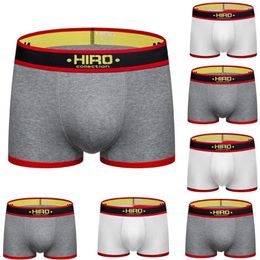 Underpants Boxer Mens Underwear Men Cotton Male Pure Panties Shorts Solid Cuecas#Y3