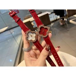 vans womenwatch Cleefly Fashion Van Luxury Women Watch Wristwatch Four Leaf Grass Decoration Bracelet high quality watch women Valentines Day gift womenwatch J4H3