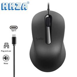 Mice HKZA 3D Type C-line Gaming Mouse Silent Ergonomic Optical 1000 DPI PC/Laptop/Desktop H240407