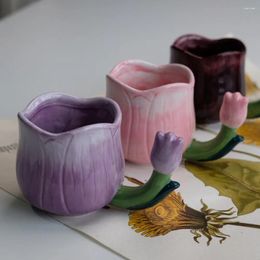Cups Saucers Japanese Kawaii Cup Porcelain Coffee Tea Cute Ceramic Milk Mugs Wholesale Gift Water For Girls