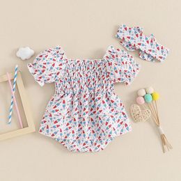 Clothing Sets Baby Girl 4th Of July Outfit Romper Dress Infant Fourth Outfits Summer Toddler Girls Born Clothes