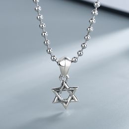 High quality Chrome necklace hexagram big tongue cross flower bullet pendant necklace Hip Hop niche design retro personality fashion designer Jewellery gift