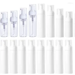 Storage Bottles 24Pcs Empty 30/50/60/80/100/150/200ml Refillable Travel Foaming Foam Pump Facial Cleanser Shampoo Containers