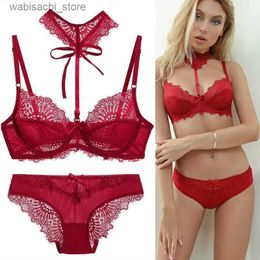Sexy Set WENLI Underwear Woman Transparent Bra Embroidery Women Bra Sets Lace Push Up Underwear Brief BCDE Cup Lingerie Erotiic L2447