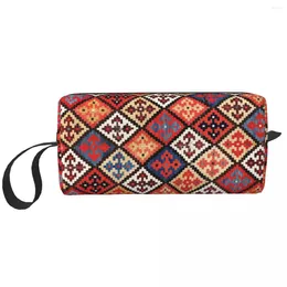 Storage Bags Antique Persian Kilim Print Makeup Bag For Women Travel Cosmetic Fashion Bohemian Geometric Ethnic Style Toiletry