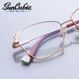 Sunglasses Frames SunCubic Women Glasses Cat Eye Frame Alloy Full Rim Fashion Designer Brand Stylish Eyewear Prescription Spectacles JS6232