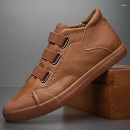 Casual Shoes 2024 Men's Leather Breathable Trend Pu Men Wear-Resistant Designer Sneakers British Wild Simple Flats 20245