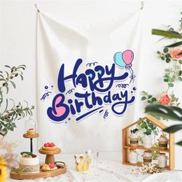 Tapestries Happy Birthday Party Tapestry Wall Hanging Print Pattern Home Decoration Wallcloth Beautiful Room