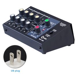 Player Mixing Console 8 Channel Panel Karaoke Microphone Sound Mixer Digital Adjusting Stereo Us Plug