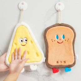 Towel Cute Cartoon Hand Hanging Kitchen Wipe Quick Dry Three Layers Of Thickened Coral Flannel Handkerchiefs