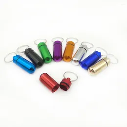 Storage Bags 20pcs Metal Case Mini Box Containers With Key Rings Travel First-Aid Bottle Jars