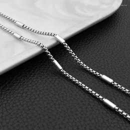 Chains Waterproof Stainless Steel Sliver Colour Necklace High Quality Box Chain Jewellery Accessory For Men Women