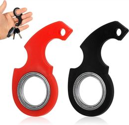 Keychains Lanyards Ninja Spinner keychain portable Fidget keyring for teenage finger exercise (black red) Q240403