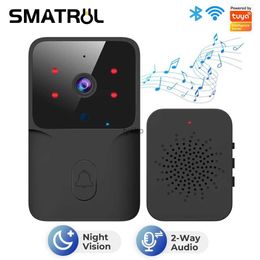 Doorbells Tuya Smart WiFi Door Bell Outdoor HD Camera Anti theft Night Vision Home Monitor Phone Voice H240407