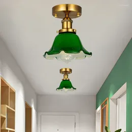 Ceiling Lights Loft Industrial Decor Living Room Bedroom Porch Gold Glass Vintage Lamp Plafonnier LED Lamparas De Techo