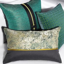 Pillow European Vintage Green Geometric Decorative Throw Pillow/almofadas Case 30x50 45 50 Retro Design Cover Home Decorating