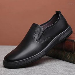 Casual Shoes Brand Mens Split Leather Breathable Soft Bottom Loafer Shoe Classic Comfort Designer Slip On / Lace-Up Flats