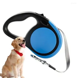 Dog Collars Retractable Leash Large One-Handed Brake And Lock Nylon Heavy Duty Pet Supplies 5 Meters Tangles-Free With Metal