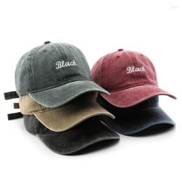 Ball Caps Vintage Washed Cotton Baseball Hat For Men Fashion Letters Adjustable Women Visor Casual Hip Hop Dad Trucker Sports