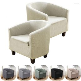 Chair Covers Jacquard Single Armchair Cover Relax Stretch Seater Club Couch Slipcover For Living Room Non Slip Sofa Protector