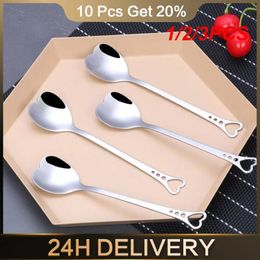 Coffee Scoops 1/2/3PCS Spoon Safety Small Hollow Out Household Stainless Steel Practical Portable Kitchen Simple Beautiful