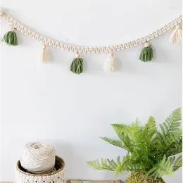 Tapestries 20Macrame Wall Hanging Hand-woven Tassel Lanyard Decorative Flower Ornaments Shop Literary