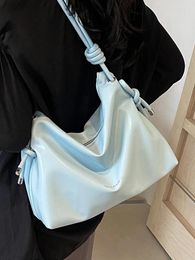 Totes Trendy Designer Solid Large Shoulder Bag For Women Casual Handbag And Purses 2024 Vintage Ladies Messenger Bags