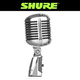 Microphones SHURE 55SH Vintage Style Microphone Simulation Classic Retro Dynamic Vocal Mic Universal Stand for Live Performance Karaoke