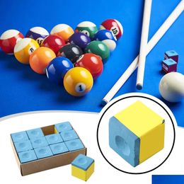 Billiard Cues Cubes Chalks Pool Cue Chalk 12Pcs Billiards Blue High Quality Practical 240403 Drop Delivery Sports Outdoors Leisure Ga Otd36