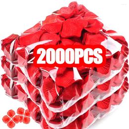 Decorative Flowers 500-2000Pcs Artificial Fake Rose Petals Colourful Red White Gold Roses Petal For Romantic Wedding Party Favours Decoration