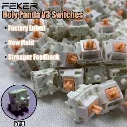 Stand Keand Feker Holy Panda V3 Mechanical Keyboard Switches Cherry Mx 5pin Tactile Hotswappable Customised Replacement Accessories