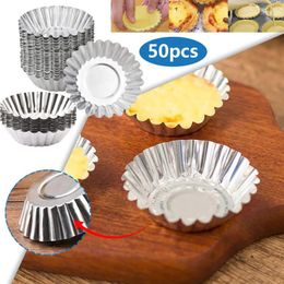 Baking Moulds Non-stick Tart Mould 50pcs Quiche Flan Pan Pie Pizza Cupcake Egg Tartlet Muffin Cup Bakeware