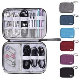 Storage Bags Cable Bag Travel Portable Digital USB Charger Wire Organiser Waterproof Earphone Electronic