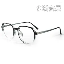 Sunglasses Frames 50mm Ultra Clear Plastic Full Frame Polygonal Eyeglass For Men And Women Anti Blue Prescription 2092