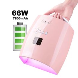 Oil 66w Rechargeable Nail Lamp Red Light S10 Gel Lacquer Dryer Hine Manicure Light Wireless Nail Uv Led Lamp