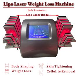 Pads Lipo Laser Diode Slimming Machine Lipolysis Light Therapy Non-Invasive Treatment Weight Loss Lying Down Sleeping