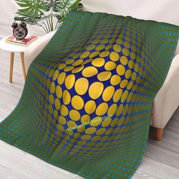 Blankets Victor Vasarely Homage 22 Throw Blanket 3D Printed Sofa Bedroom Decorative Children Adult Christmas Gift