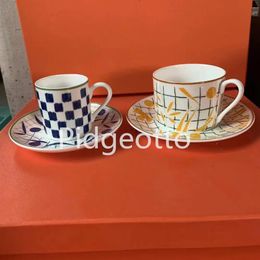 Luxury Fashion Cup Dish Bone China Coffee European Style Afternoon Tea Set Ceramic Saucer Fast Post 240407