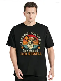 Men's T Shirts Funny All Dogs Were Created Equal Jack Russell Terrier Dog Lover Shirt Summer Graphic Cotton Streetwear Short Sleeve T-shirt